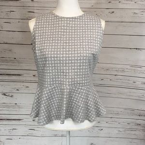 WORTHINGTON • Large Peplum Gray Sleeveless Top EUC